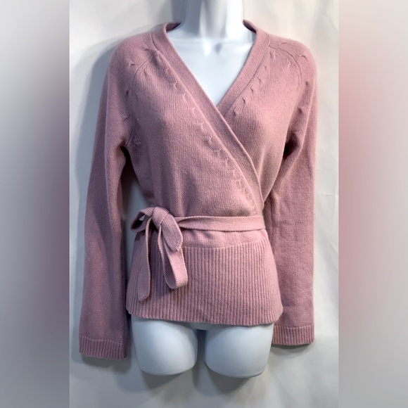 Ann Taylor Women’s Pink Rabbit/Wool Wrap Sweater - Picture 5 of 5